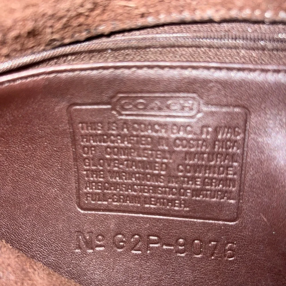Vintage Coach #9076 Brown Leather Messenger Bag with Adjustable Strap